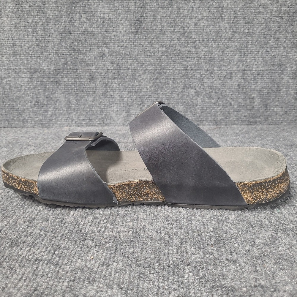 Haflinger Unisex Andrea Unlined Graphite Leather Sandals GRAPHITE EU 44/ US 11 - Picture 11 of 13